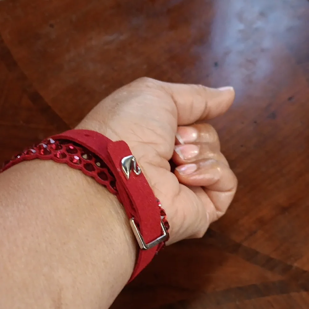 Swarovski Power Collection adjustable Red Crystals Bracelet & Choker 16
